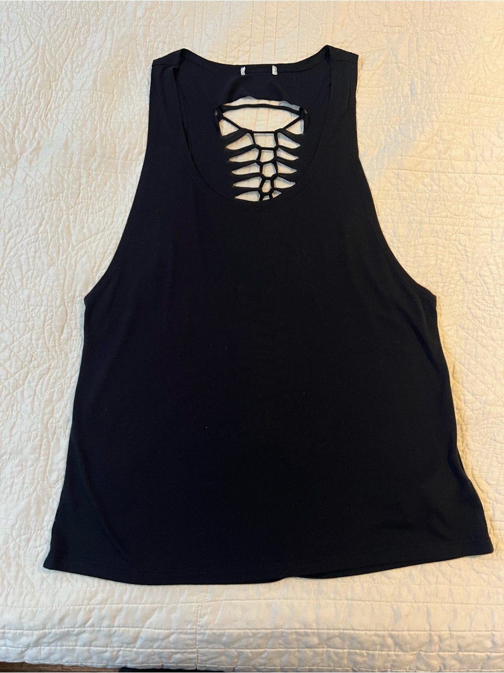 Black Ladder-Back Tank Top